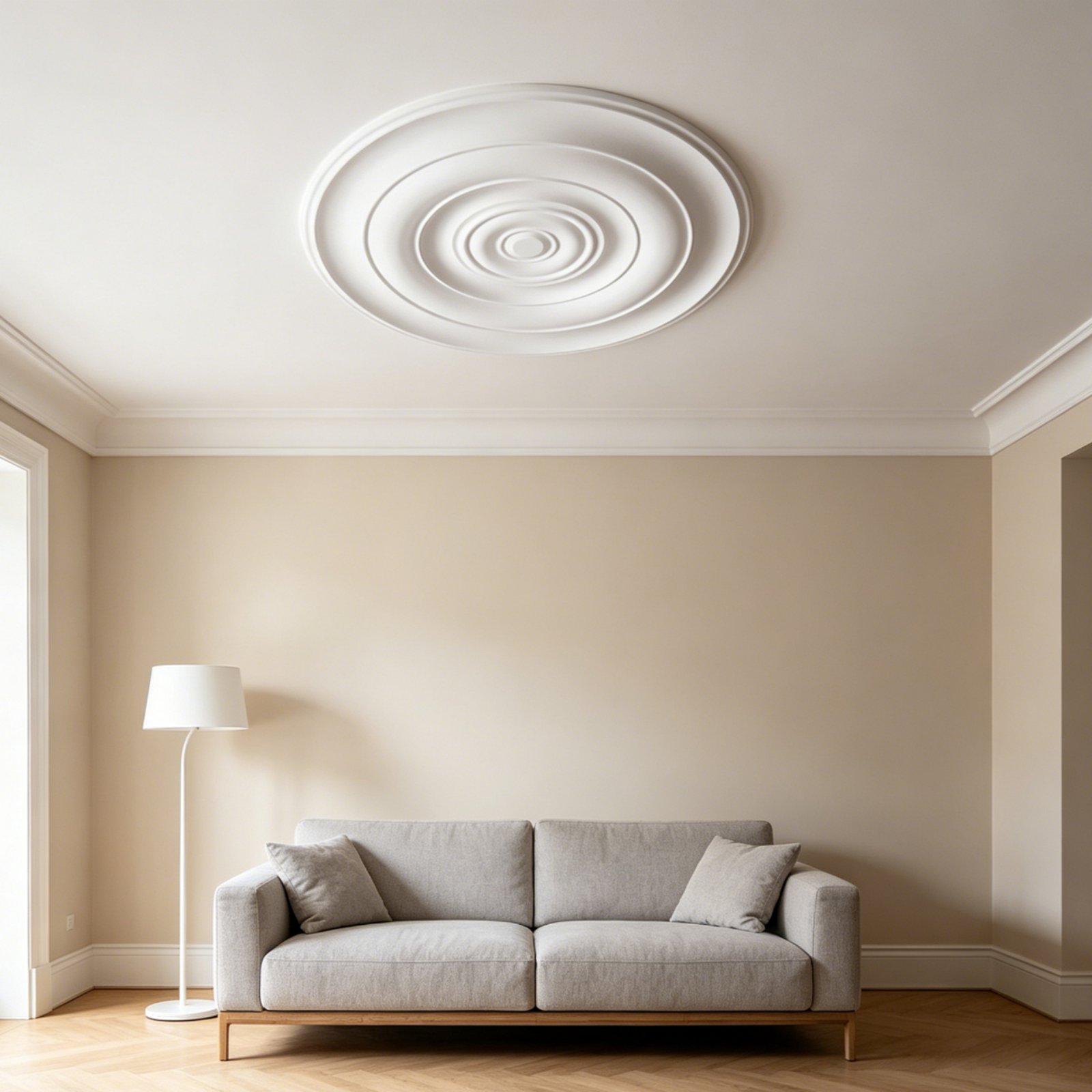 Decor Lighting & Decor Fires - Yuvarlak Tavan Madalyonu Avrupa Tasarımı PU