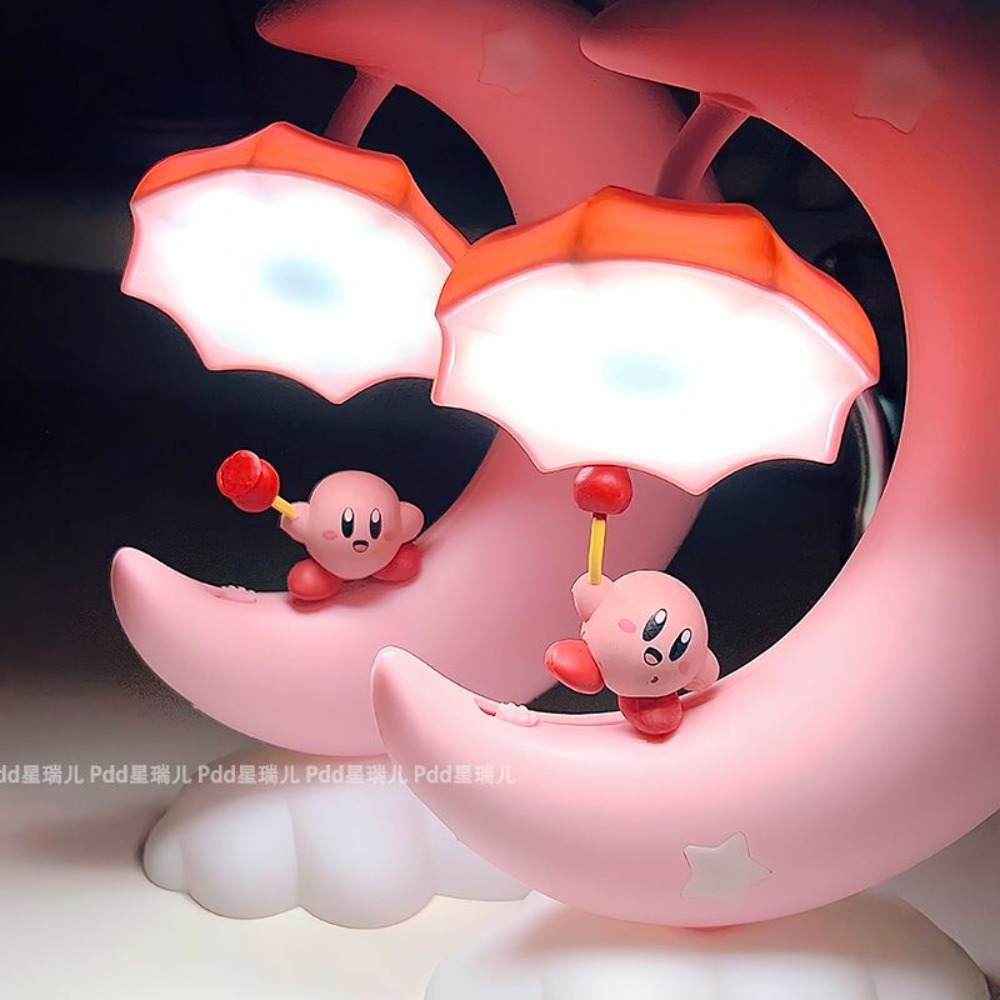 Led Moon Lamp - Sevimli Kirby Ay Gece Lambası, Kawaii