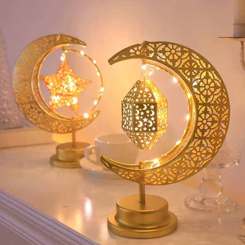 Led Moon Lamp - Ramazan LED Gece Lambası Dönen Demir