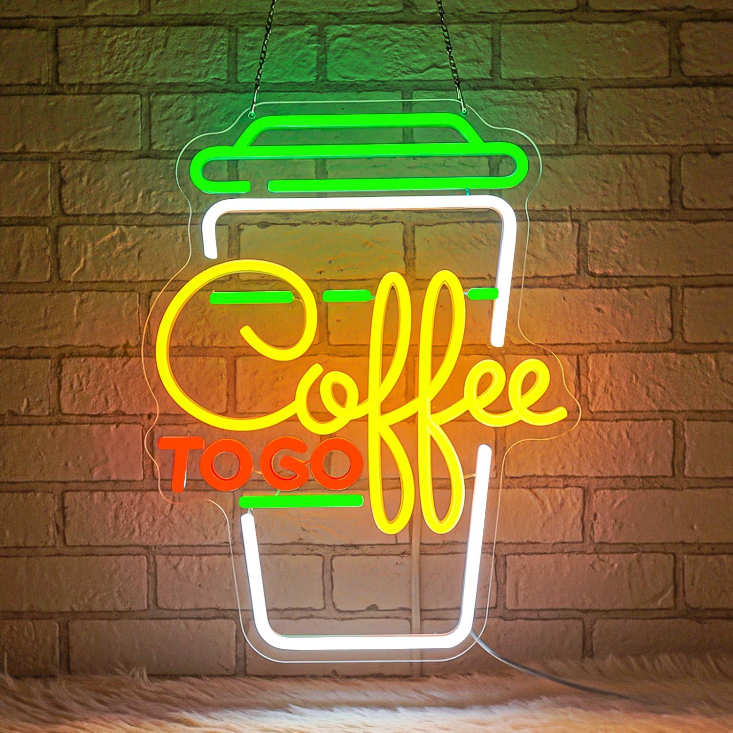 Lighting Decor Home - Kahve Neon Tabelası USB Kısılabilir LED