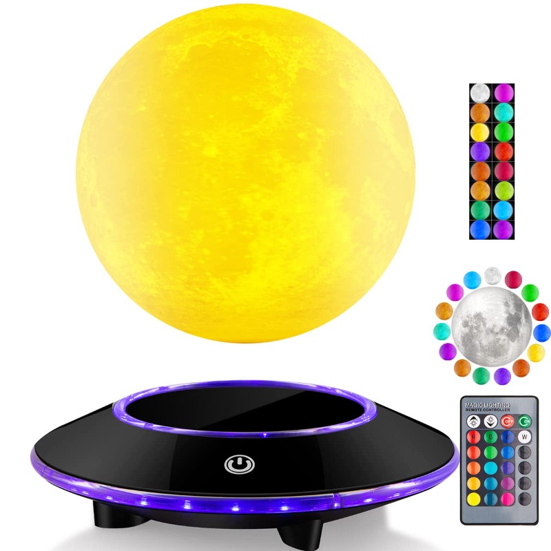 Led Moon Lamp - Havada Duran Ay Lambası, Dönen LED