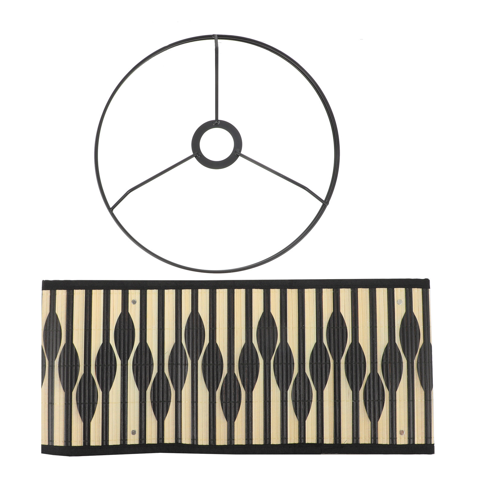 Geometric Lamp Shade - Zarif Bambu İşçiliğiyle Yapılmış Geometrik Tasarımlı