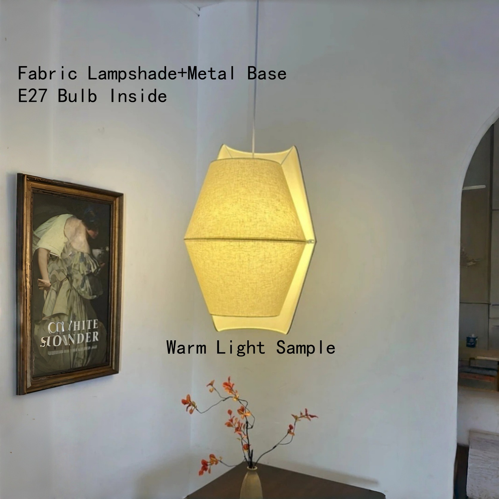 Lighting Home Decor Items - Japandi Asılı Lamba E27 Sarkıt Lamba