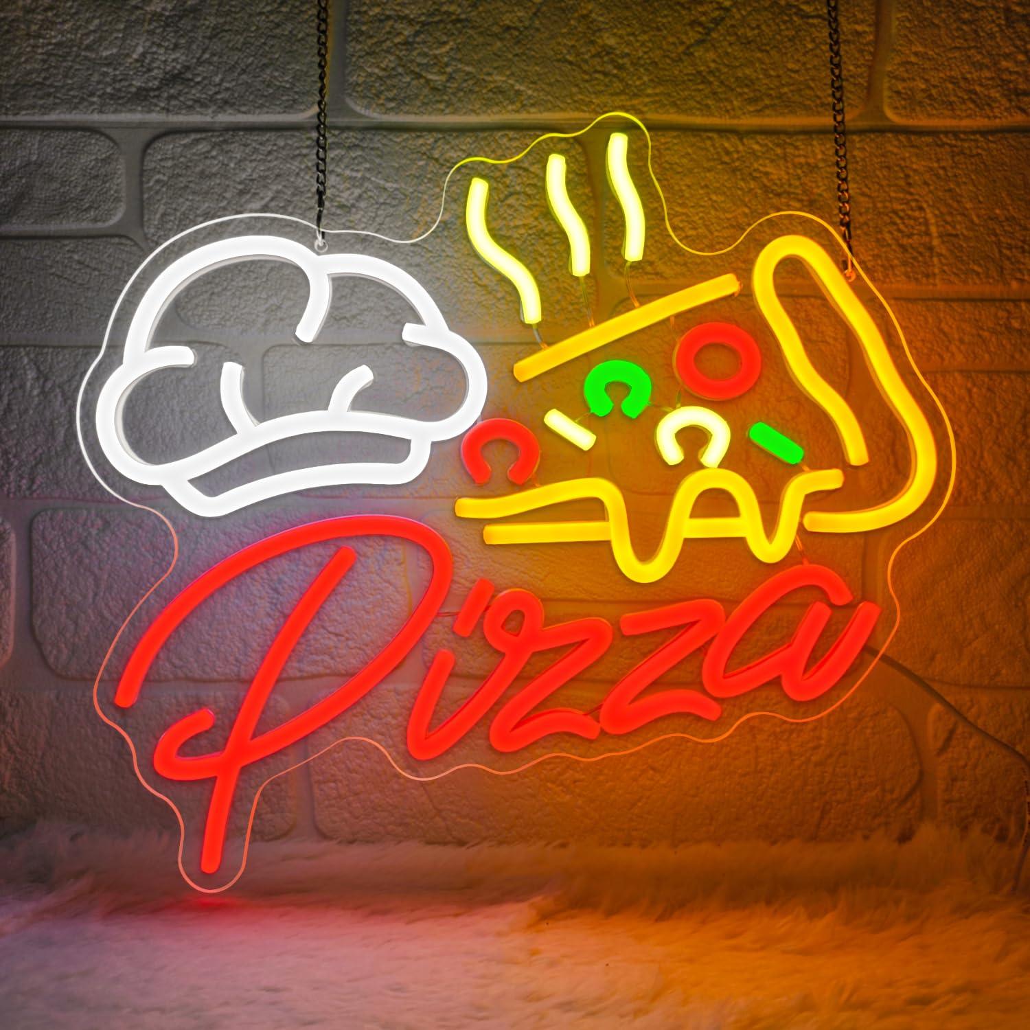 Led Lighting Wall Decor - Pizza Neon Tabelası Renkli Pizza LED