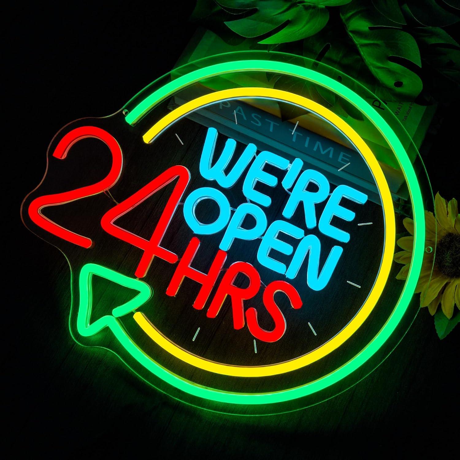 24 Saat Açık Neon Tabelası, US - Decor Lighting Opening Hours incelemesi ve fiyatı