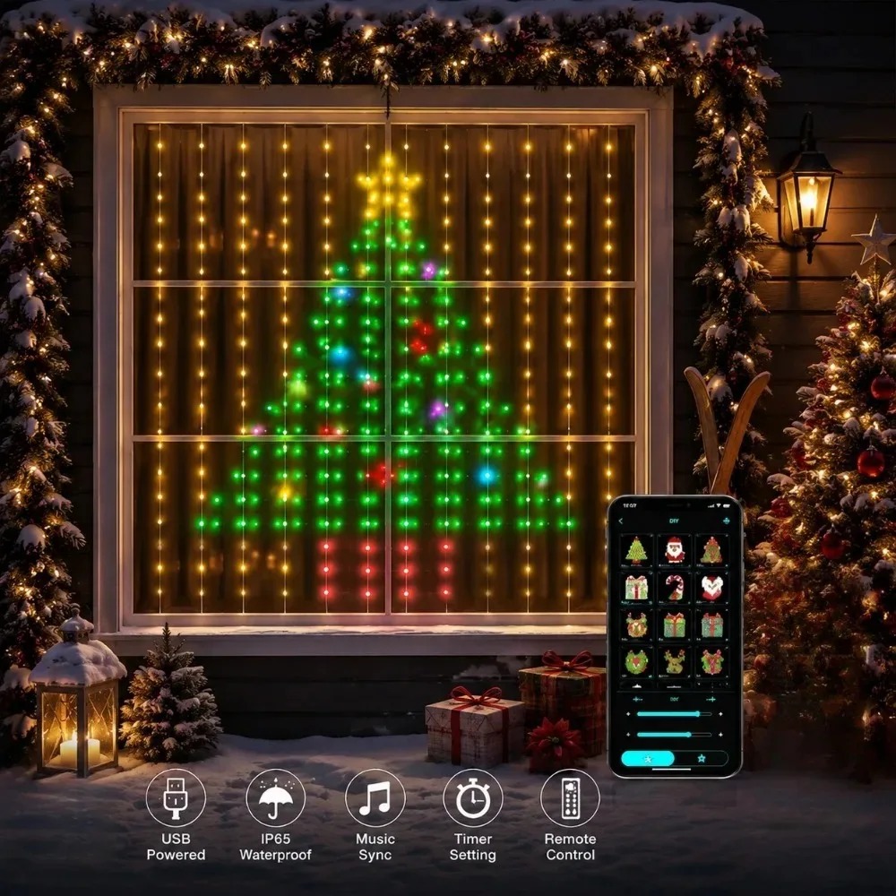 Noel Işık Zinciri LED Perde Iş - Lighting Decor Home incelemesi ve fiyatı