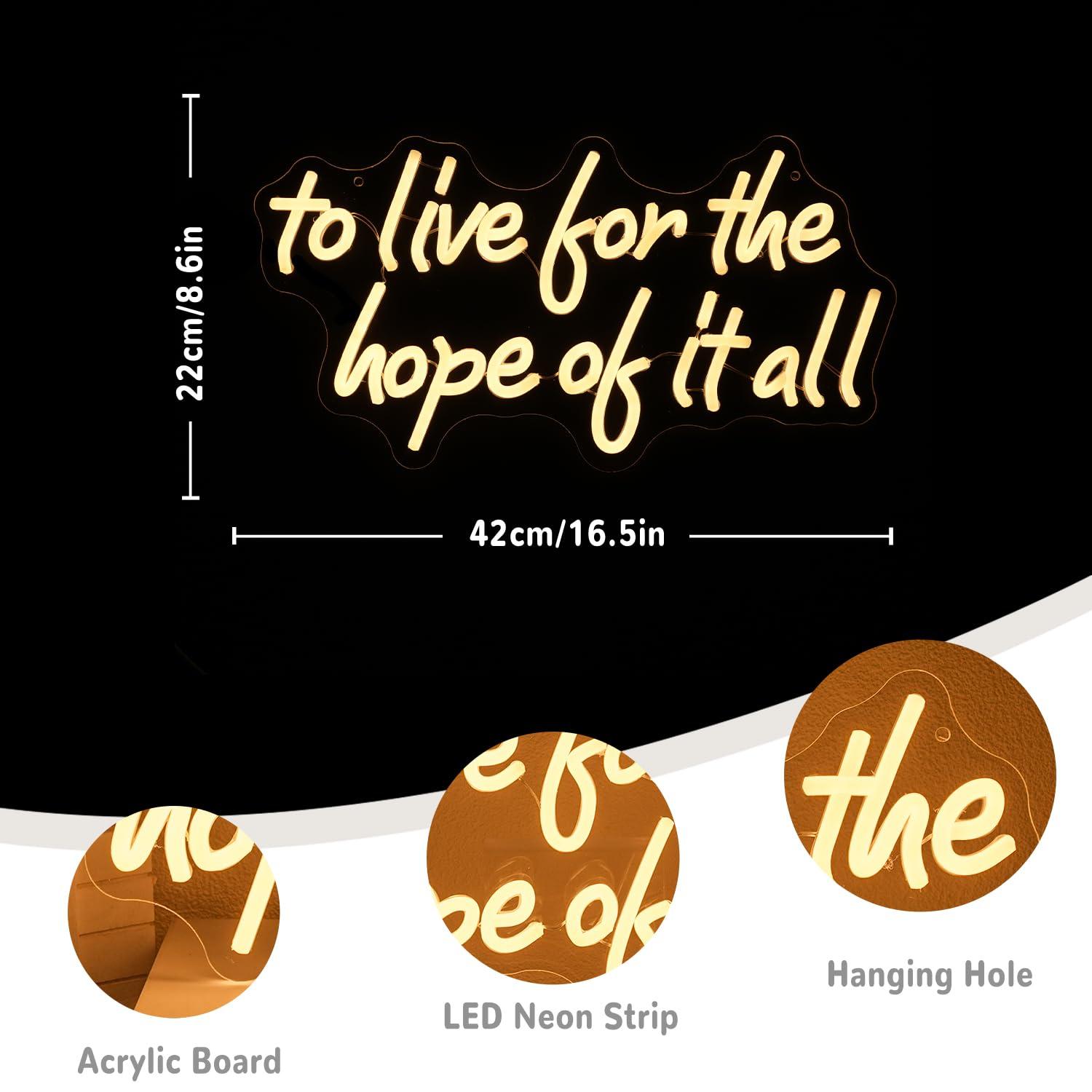 Her Şeyin Umutu İçin Yaşamak N - Led Lighting Wall Decor incelemesi ve fiyatı