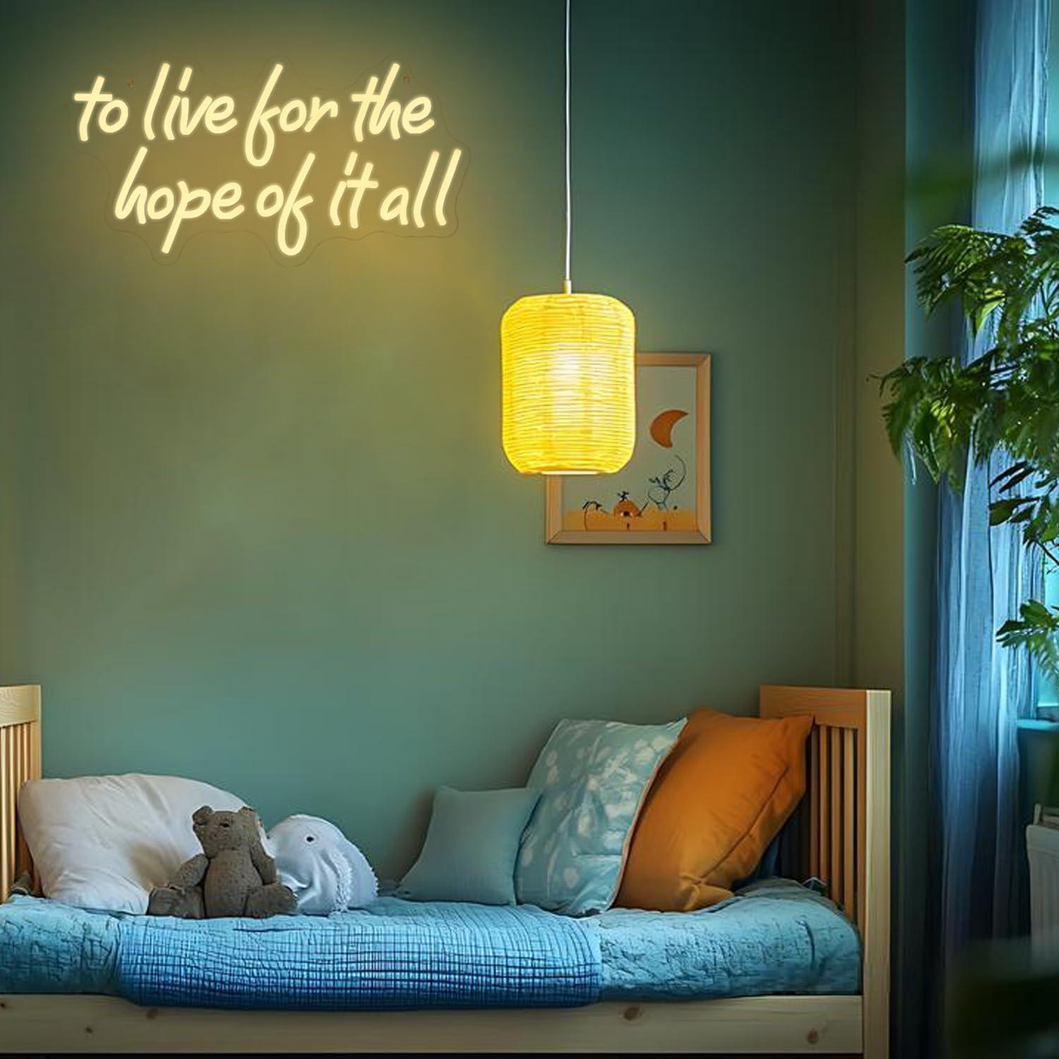 Her Şeyin Umutu İçin Yaşamak N - Led Lighting Wall Decor incelemesi ve fiyatı