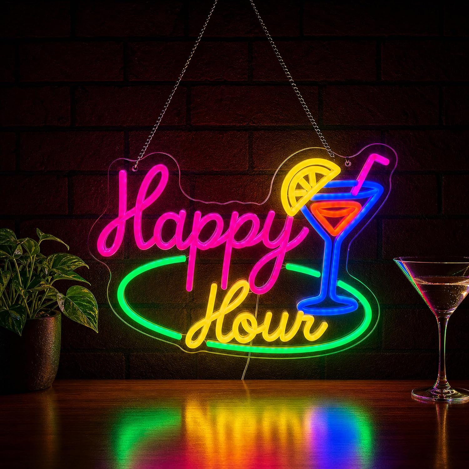 Happy Hour Kokteyl LED Neon Ta - Decor Lighting Opening Hours incelemesi ve fiyatı