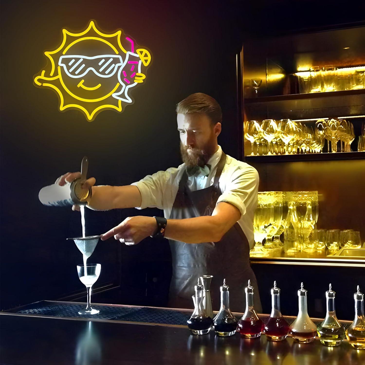 Bar Neon Tabelası Güneş Gözlüğ - Led Lighting Wall Decor incelemesi ve fiyatı
