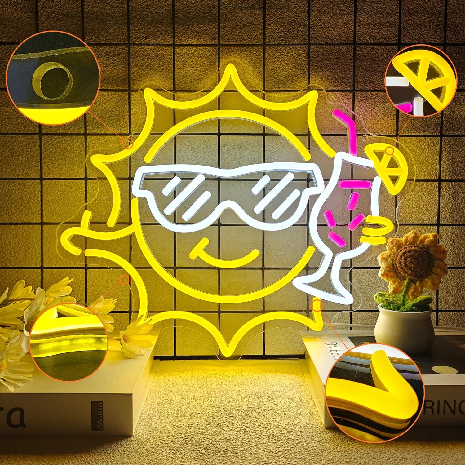 Bar Neon Tabelası Güneş Gözlüğ - Led Lighting Wall Decor incelemesi ve fiyatı