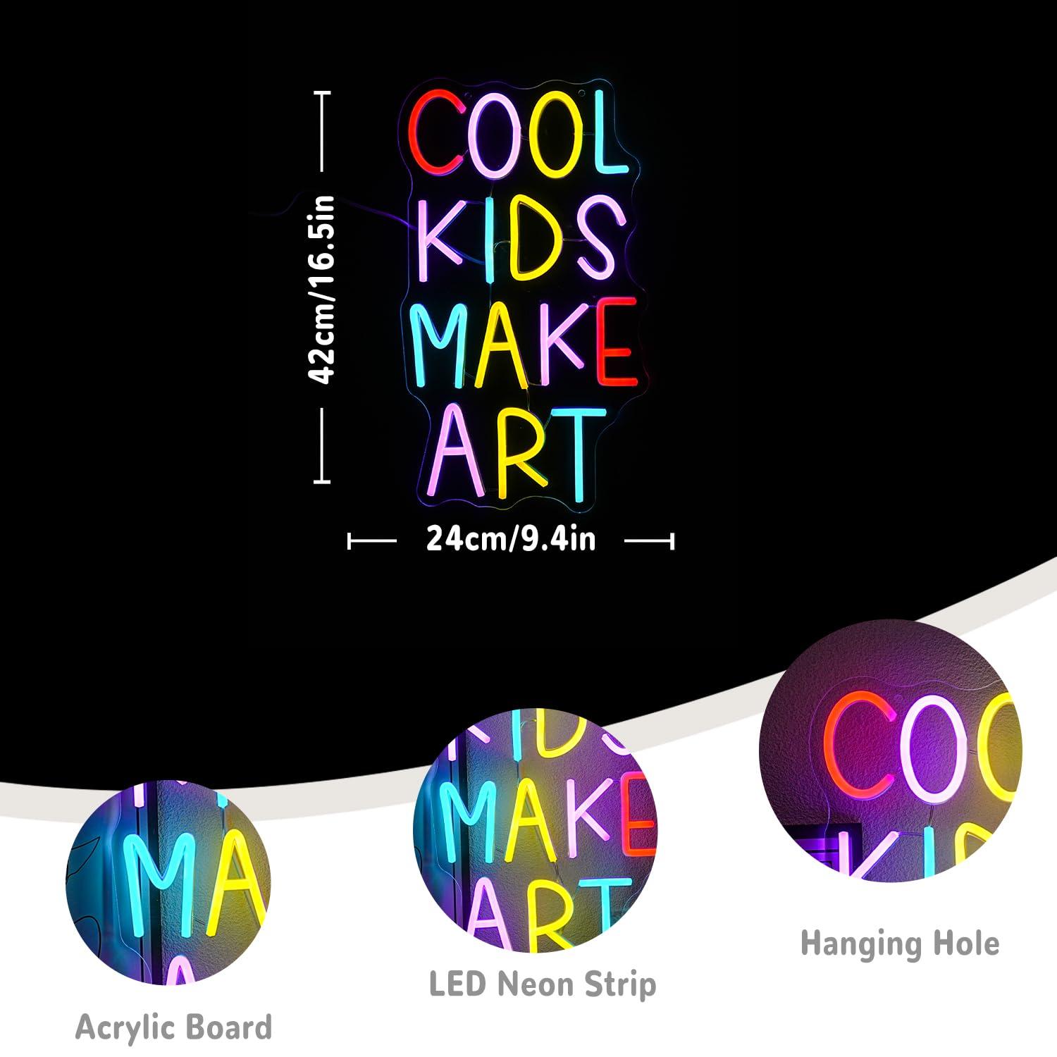 Cool Kids Make Art Neon Tabela - Led Lighting Wall Decor incelemesi ve fiyatı