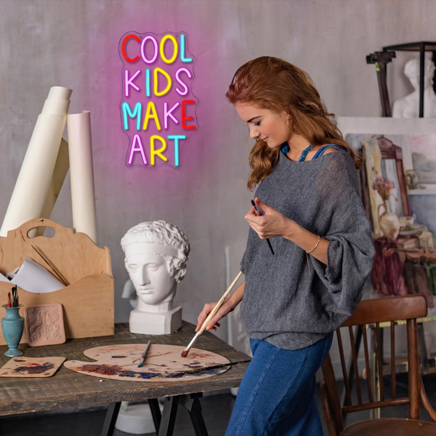 Cool Kids Make Art Neon Tabela - Led Lighting Wall Decor incelemesi ve fiyatı