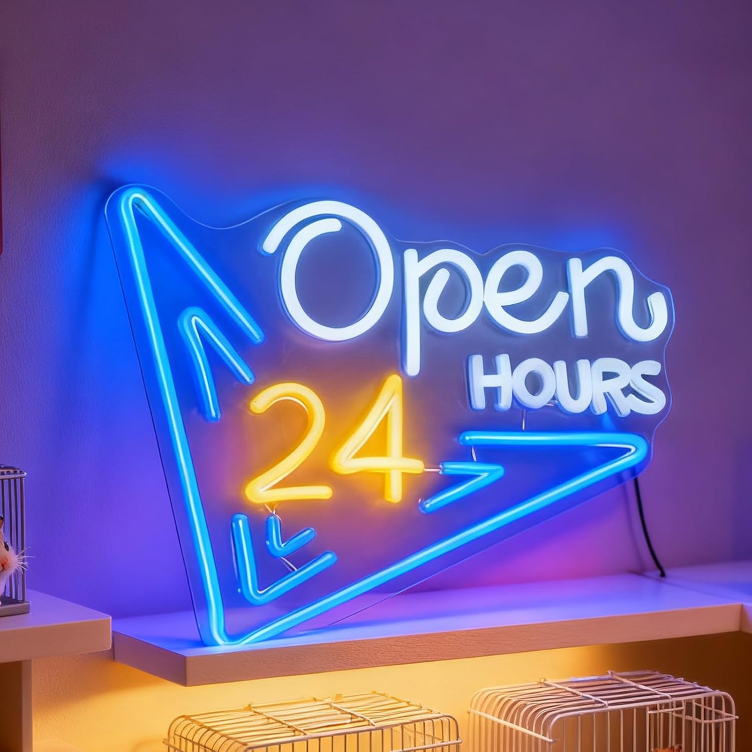 24 Saat Açık Neon Tabela LED N - Decor Lighting Opening Hours incelemesi ve fiyatı
